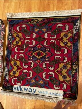 Handwoven Azerbaijani Quba Wool Carpet | Azerxalça COA | 22” x 21